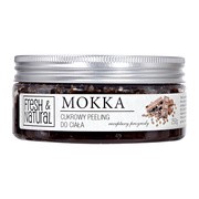 Fresh&Natural, cukrowy peeling do ciała, mokka, 250 g