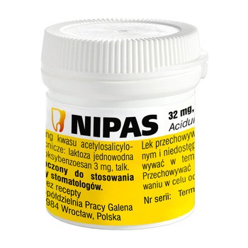Nipas, tabletki dozębodołowe, 32 mg, tabletki, 50 szt.