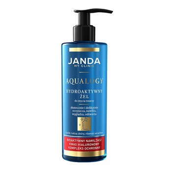 Janda My Clinic Aqualogy, hydroaktywny żel do mycia twarzy, 400 ml