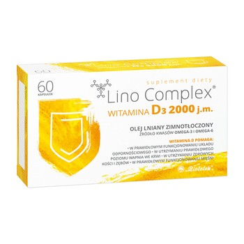 Lino Complex Witamina D3, 2000 j.m, kapsułki, 60 szt.