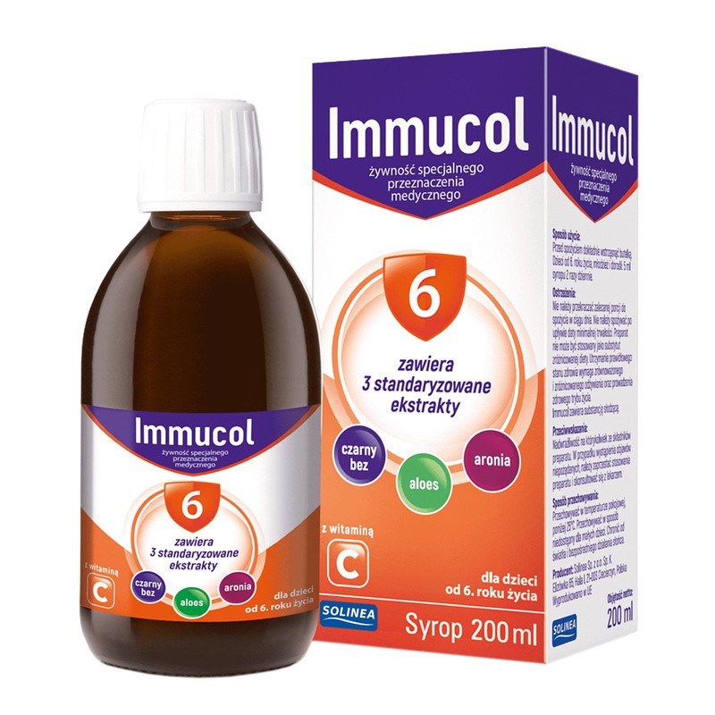 Immucol 6, syrop dla dzieci od 6. roku życia, 200 ml