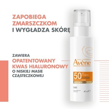 Avene Eau Thermale, fluid przeciwsłoneczny anti-age SPF50, 40 ml