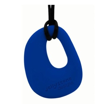 Jellystone Designs, silikonowy wisiorek-gryzak Kamyk, granatowy, 1 szt.