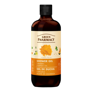 Green Pharmacy, kurkuma i olejek dyniowy, żel pod prysznic, 500 ml