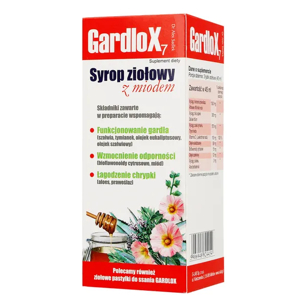 Gardlox 7 Syrop ziołowy z miodem 120 ml [Gardlox]