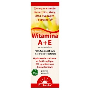 Dr Jacob's, Witamina A + E, krople, 20 ml