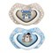 Canpol Babies, smoczek silikonowy, symetryczny, Bonjour Paris, 0-6 m, blue, 2 szt.
