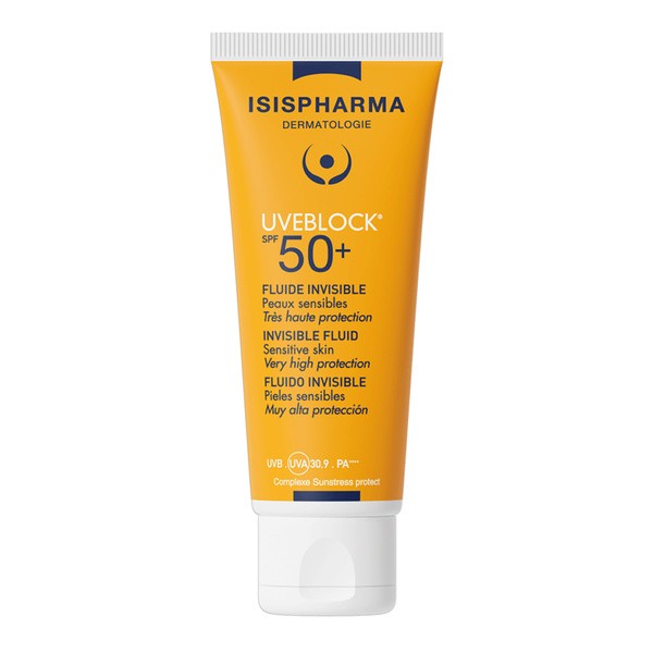 Isispharma ISISPHARMA UVEBLOCK FLUID SPF 50+, lekki krem do skóry suchej, bezbarwny, 40ml — Inhaltsstoffe und Bewertung