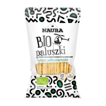 Naura, paluszki żytnie pełnoziarniste BIO, 45 g