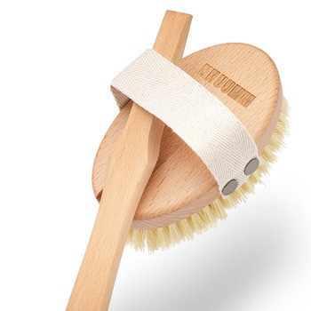 Hhuumm, szczotka do masażu ciała na sucho, włókno tampico wersja z kijem No.2, 1 szt.