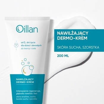 Zestaw Oillan, olejkowy żel do mycia, 400 ml + nawilżający dermo-krem, 200 ml