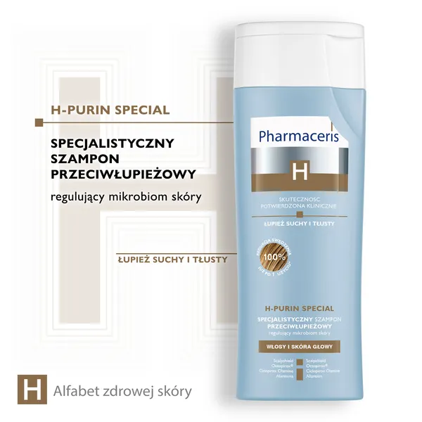 Шампунь против перхоти Pharmaceris H-Purin Special, регулирующий микробиом кожи головы, 250 мл — фото 2
