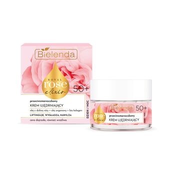 Bielenda Royal Rose Elixir, przeciwzmarszczkowy krem ujędrniający 50+, 50 ml