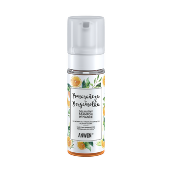 Anwen Pomarańcza i Bergamotka, delikatny szampon w piance, 170 ml