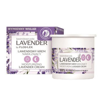 Flos-Lek Lavender, lawendowy krem nawilżający na dzień i na noc, Refill, 50 ml