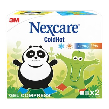 Nexcare ColdHot HappyKids, okłady żelowe ciepło-zimno, 2 szt.