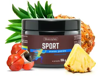 Skoczylas Sport ananas, guarana, proszek, 186 g