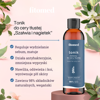 Fitomed, tonik do cery tłustej, Szałwia i nagietek, 200 g