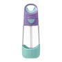B.box, bidon tritanowy ze słomką, Lilac Pop, 450 ml, 1 szt.