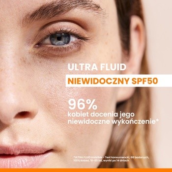 Avene Eau Thermale Ultra Fluid SPF50, wysoka ochrona przeciwsłoneczna niewidoczna na skórze, 50 ml