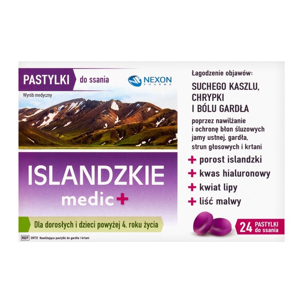 Islandzkie Medic Pastylki Do Ssania 24 Szt 4358