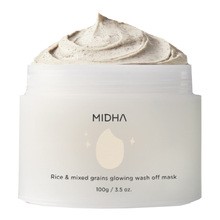 Midha Rice & Mixed Grains Glowing, Koreańska maseczka wash-off z ryżem i kompleksem składników roślinnych, 100 ml