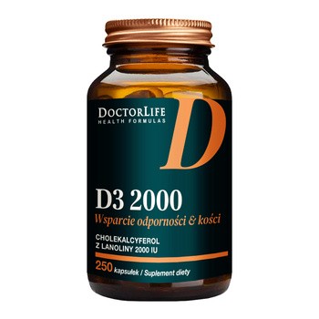 DoctorLife D3 2000, kapsułki, 250 szt.