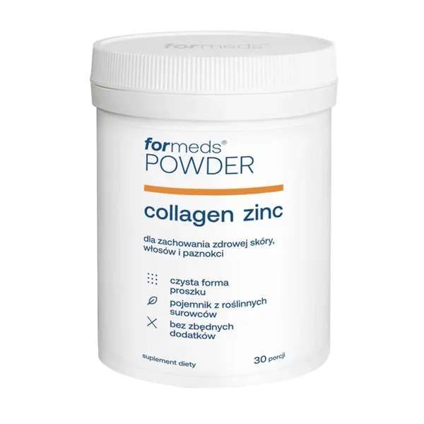 Коллаген с цинком в порошке ForMeds Powder Collagen Zinc, 30 порций