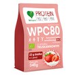 BeOrganic Protein WPC 80, proszek, smak truskawkowy, 345 g