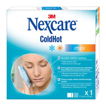 Nexcare ColdHot Therapy Pack Mini, zimno-ciepły okład żelowy wielokrotnego użytku, 11 cm x 12 cm, 1 szt.