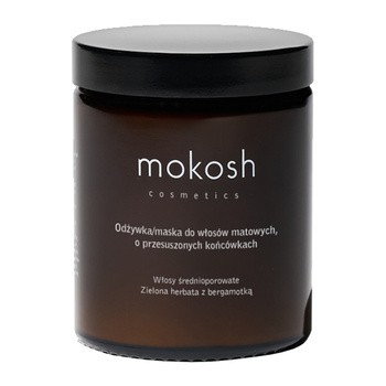 Mokosh, odżywka/maska do włosów matowych, o przesuszonych końcówkach, zielona herbata z bergamotką, 180 ml