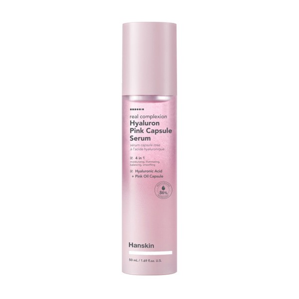 Hanskin Hanskin Real Complexion Hyaluron Pink Capsule, serum z kwasem hialuronowym, 50 ml — Składniki i ocena