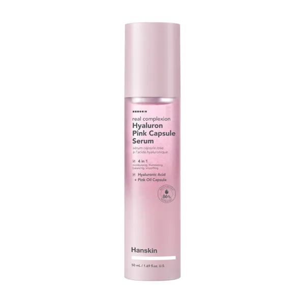 Сыворотка для лица Hanskin Real Complexion Hyaluron Pink Capsule увлажняющая, с гиалуроновой кислотой, 50 мл