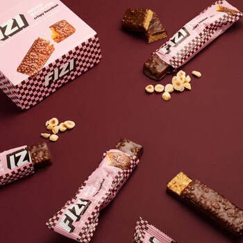 Fizi, Crispy Hazelnut, Mood Booster, baton orzechowy z karmelem, 40 g