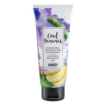 Anwen Cool Bananas, bananowa maska ochładzająca kolor do włosów blond, 200 ml