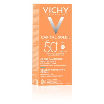 Vichy Capital Soleil, krem aksamitny do twarzy SPF 50+, 50 ml