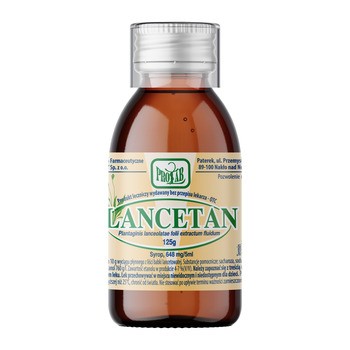 Lancetan, 648 mg / 5 ml, syrop, 125 g