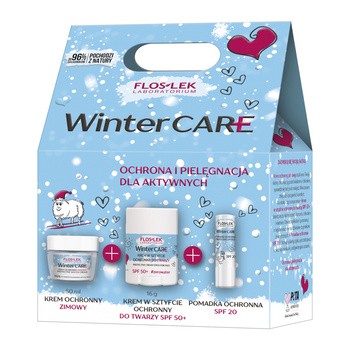 Zestaw Promocyjny Flos-Lek Winter Care, krem ochronny zimowy, 50 ml + krem w sztyfcie SPF 50+, 16 g + pomadka SPF 20, 1 szt.