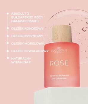 Cocosolis Rose, różany olejek do oczyszczania twarzy, 50 ml