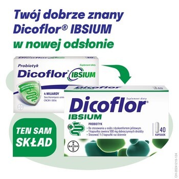 Zestaw 2x Dicoflor Ibsium, kapsułki, 40 szt.