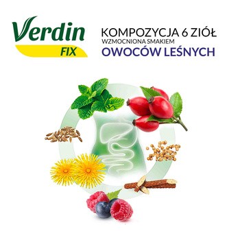 Verdin fix z owocami leśnymi, susz ziołowy, 20 szt.