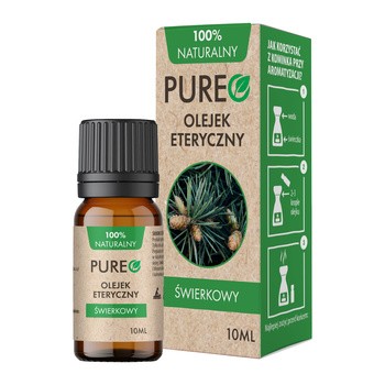 Pureo, naturalny olejek eteryczny Świerkowy, 10 ml