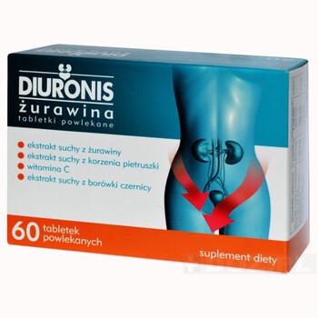Diuronis żurawina, tabletki powlekane, 60 szt