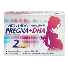 Vita-Miner Pregna + DHA, tabletki + kapsułki, 30 szt. + 30 szt.
