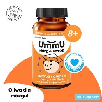 UmmU Mózg & wzrOK 8+, kapsułki miękkie, 120 szt.