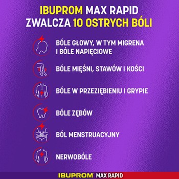 Ibuprom Max Rapid, 400 mg, tabletki powlekane, 24 szt.