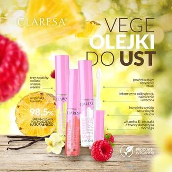 Claresa Shine Like, olejek do ust, 03 Raspberry, 8,2 ml