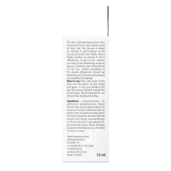 Biovax A+E, serum wzmacniające do włosów, 15 ml