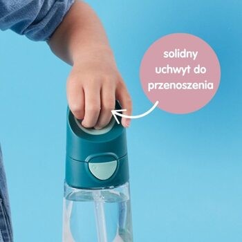 B.box, Bidon tritanowy ze słomką 600 ml Lemon Twist, 1 szt.