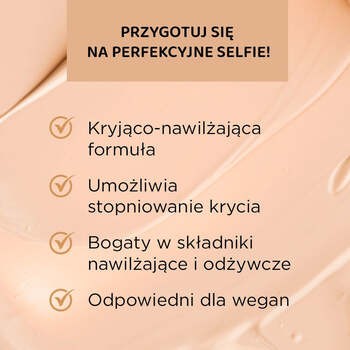 Eveline Selfie Time, kryjąco-nawilżający podkład i korektor, 01 Porcelain, 30 ml